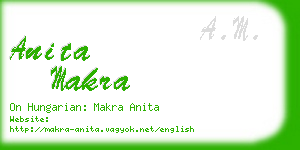 anita makra business card